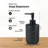 Urbane Home Liquid Soap Dispenser | Handwash Soap Dispenser | Soap Dispenser for Wash Basin | Shampoo Dispenser Bottle | Bathroom Dispenser Bottle | 250 ML | Black